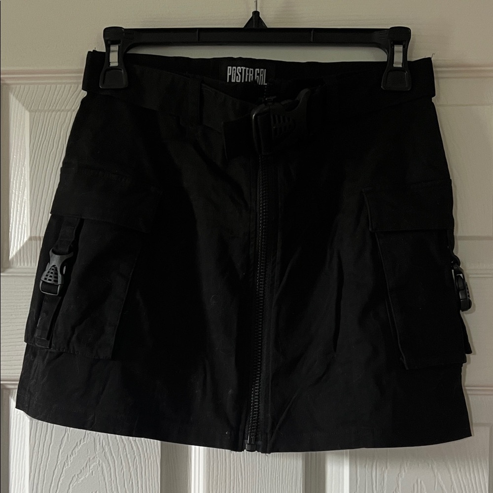 POSTER GIRL Black Utility Mini Skirt NWT DOLLSKILL